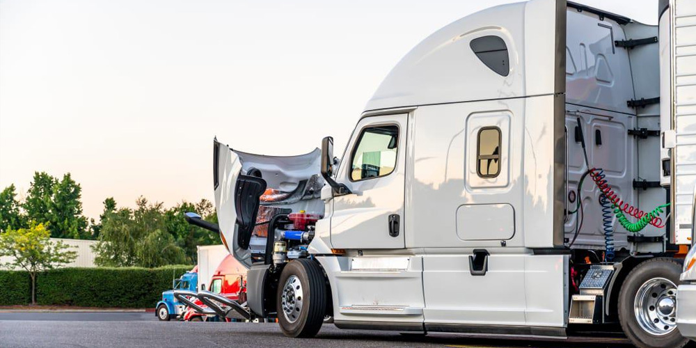 Image of a Truck Being Fix
